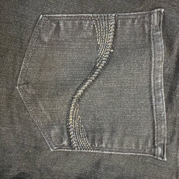 NYDJ Women's Straight Leg Black Jeans Size 10P - Picture 2 of 6